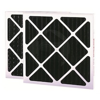 Flanders Pre Pleat AC - 20'' x 20'' x 1'' - Carbon Slurry Non-Dusting Carbon Pleat Odor Control Filter - Qty 12