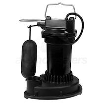 View Little Giant 5.5-ASPA - 1/4 HP Submersible Sump Pump (25' Cord) w/ Vertical Float Switch