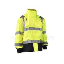 Armateck - Heavy Duty Raincoat - Hi-Vis Green/Black - 2X