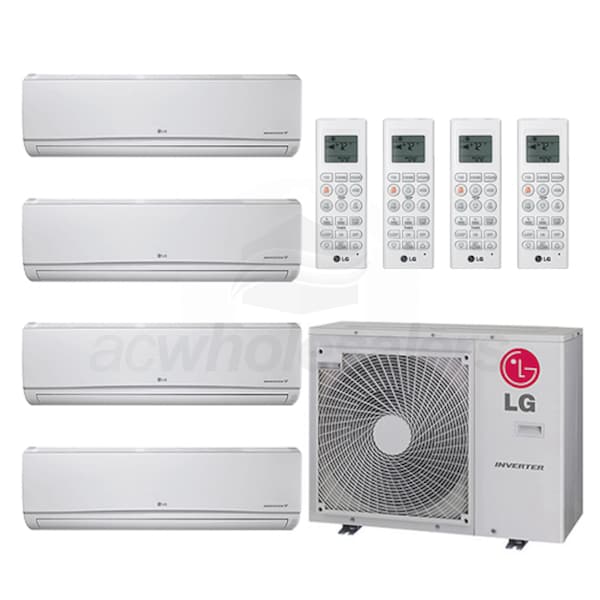 LG LMU30CHV LMN078 LSN090HSV5-1 32,000 BTU 22 SEER Ductless Quad Zone ...